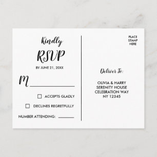 Waterverf Land Flowers RSVP Briefkaart