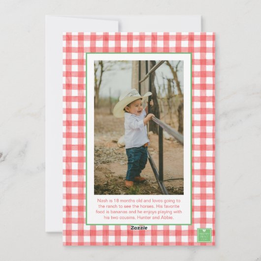 Waterverf Land Kerst Cowboy Laarzen Foto Feestdagenkaart (Achterkant)