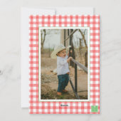 Waterverf Land Kerst Cowboy Laarzen Foto Feestdagenkaart (Achterkant)