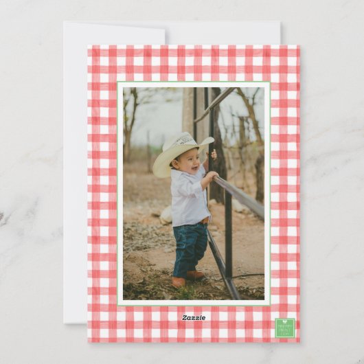 Waterverf Land Kerst Cowboy Laarzen Foto Feestdagenkaart (Achterkant)