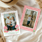 Waterverf Land Kerst Cowboy Laarzen Foto Feestdagenkaart