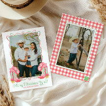 Waterverf Land Kerst Cowboy Laarzen Foto