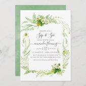 Waterverf Land Rustic Greenery Sip en Zie Kaart (Voorkant / Achterkant)