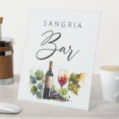  Waterverf Land Sangria Bar Sign Reclamebord Met Voetstuk (Insitu)