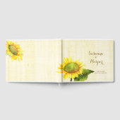 Waterverf Land Sunflower Wedding Gastenboek (Volledig)