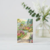 Waterverf land tuin achtergrond visitekaartje (Staand voorkant)