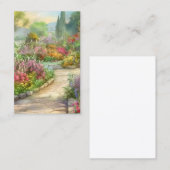 Waterverf land tuin achtergrond visitekaartje (Voorkant / Achterkant)