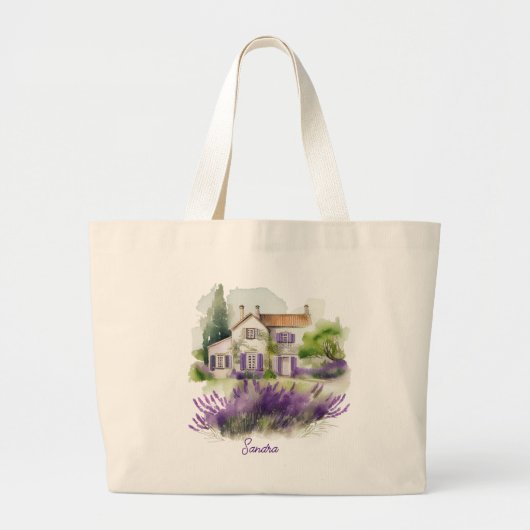 Waterverf Land van herkomst Grote Tote Bag (Voorkant)