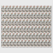 Waterverf landbouwhuisdieren cadeaupapier (Vlak)