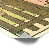 Waterverf landbouwhuisdieren geïllustreerd poster (Hoek)