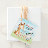 Waterverf landbouwhuisdieren Hartelijk dank Bedankjes Labels (In situ)