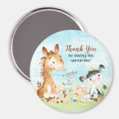 Waterverf landbouwhuisdieren Hartelijk dank Magneet (Voorkant / Achterkant)