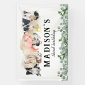 Waterverf landbouwhuisdieren spandoek (Verticaal)