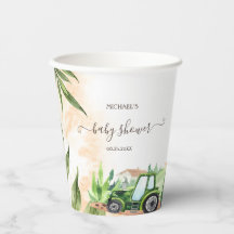 Waterverf Landdieren Tractor Baby shower
