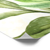 Waterverf Landdieren Tractor Baby shower Poster (Hoek)