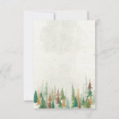 Waterverf landelijke dennenbomen  bedankkaart (Achterkant)