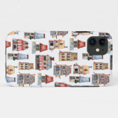 Waterverf Landelijke Huizen | Makelaar Case-Mate iPhone Case (Achterkant (horizontaal))
