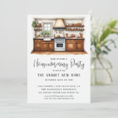 Waterverf landelijke keuken kaart (Staand voorkant)