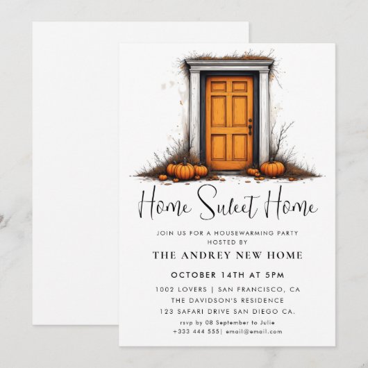 Waterverf landelijke keuken kaart (Voorkant / Achterkant)