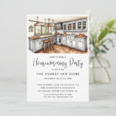 Waterverf landelijke keuken kaart (Staand voorkant)