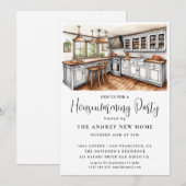 Waterverf landelijke keuken kaart (Voorkant / Achterkant)