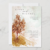 Waterverf Landscape Wedding Autumn Gold ID786 (Voorkant)