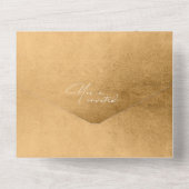 Waterverf Landscape Wedding Autumn Gold ID786 All In One Uitnodiging (Achterkant)