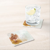 Waterverf Landscape Wedding Autumn Gold ID786 Kartonnen Onderzetters (Insitu)