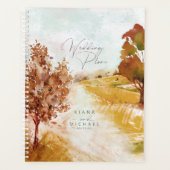 Waterverf Landscape Wedding Autumn Gold ID786 Planner (Voorkant)