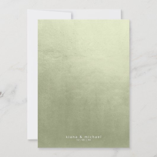 Waterverf Landscape Wedding Menu Sage Green ID786 (Achterkant)