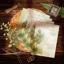 Waterverf Landscape Wedding Sage Green ID786