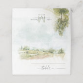 Waterverf Landscape Wedding Sage Green ID786 Plaatskaartje (Buitenkant ongevouwen)