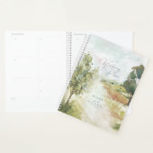 Waterverf Landscape Wedding Sage Green ID786 Planner (Display)