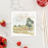 Waterverf Landscape Wedding Sage Green ID786 Servet (Insitu)