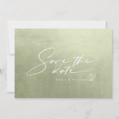 Waterverf Landscape Wedding Sage Hor. Groene ID786 Save The Date (Achterkant)