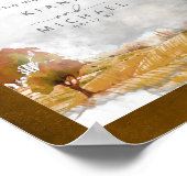 Waterverf Landscape Wedding Welcome Autumn ID786 Poster (Hoek)