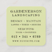 Waterverf Landscaping Care Square Visitekaartje (Achterkant)