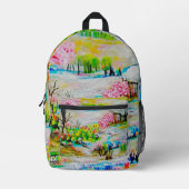 Waterverf Landschap 2 Accessoirezak Bedrukte Rugzak (Voorkant)