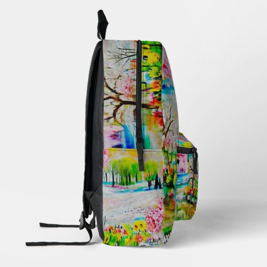 Waterverf Landschap 2 Accessoirezak Bedrukte Rugzak (Links)