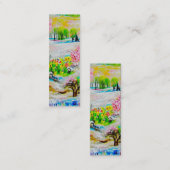 Waterverf Landschap 2 Bladwijzer Mini Visitekaartje (Voorkant / Achterkant)