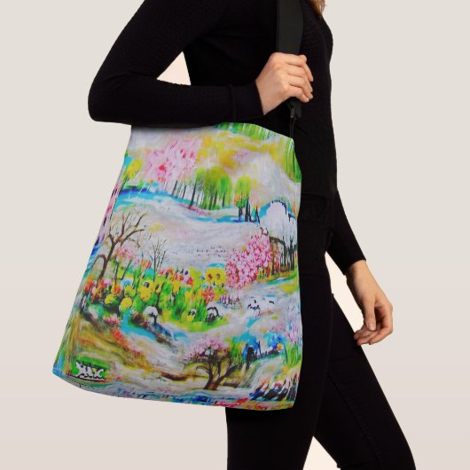 Waterverf Landschap 2 Crossbody Tas (Dichtbij)
