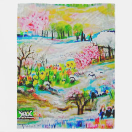 Waterverf Landschap 2 Fleece Deken