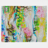 Waterverf Landschap 2 Fleece Deken (Voorkant (Horizontaal))