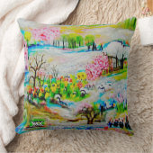 Waterverf Landschap 2 Kussen (Deken)