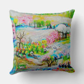 Waterverf Landschap 2 Kussen (Achterkant)