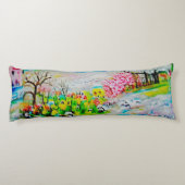 Waterverf Landschap 2 Lichaamskussen (Achterkant)