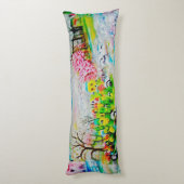 Waterverf Landschap 2 Lichaamskussen (Achterkant (Verticaal))