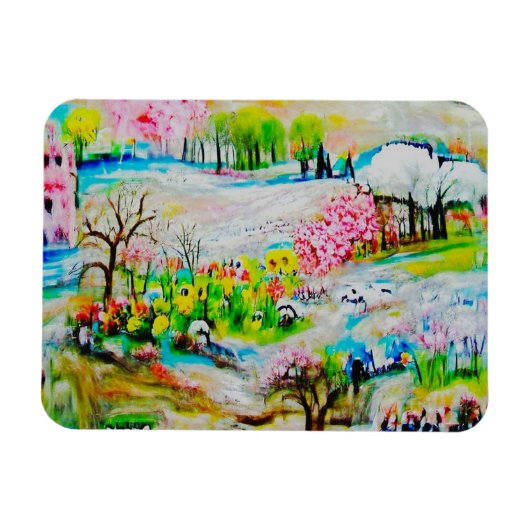 Waterverf Landschap 2 Magneet (Horizontaal)