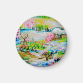 Waterverf Landschap 2 Magneet (Voorkant)