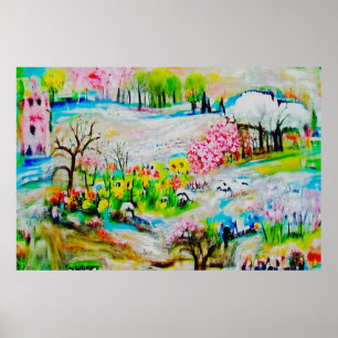 Waterverf Landschap 2 Poster